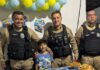 Polícia Militar participa do aniversário do pequeno Ítalo Ruan e fortalece a proximidade com a comunidade, em Patos