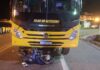 Idoso fica gravemente ferido após colisão entre motoneta e ônibus escolar na BR-230, em Malta