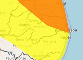 Inmet coloca todas as cidades da Paraíba sob alertas de chuvas nesta segunda (11)