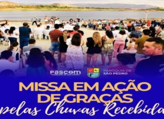 Paróquia São Pedro em Patos realizará missa no Açude Jatobá em Ação de Graças pelas chuvas