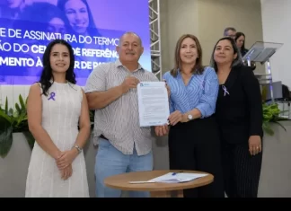 São José do Bonfim adere à rede de proteção às mulheres e prefeita Rosalba Mota participa de pactuação regional em Patos