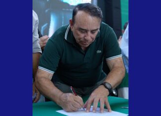 Prefeito de Santa Terezinha assina Ordens de Serviços para obras de pavimentação, reformas do ginásio de esportes e da lavanderia municipal