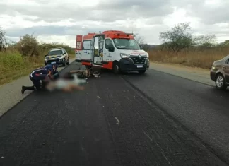 Motociclista fica em estado gravíssimo após acidente na BR-230, em Condado