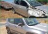 Colisão lateral seguida de tombamento deixa três pessoas feridas na BR-361, em Santa Terezinha
